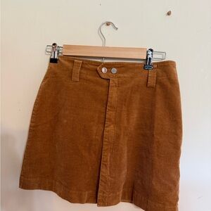 Cotton Candy Brown A-line Mini Skirt